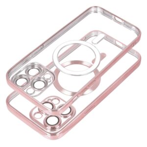 Electro Mag Cover case compatible with MagSafe for SAMSUNG S24 ULTRA rose gold