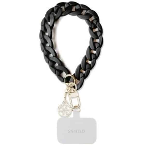 Guess Hand Strap GUOUCBMC4MK (Large Chain Acrylic 4G Charms / black)