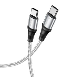 HOCO cable Type C to Type C Exquisito Power Delivery PD 100W X50 1 meter grey