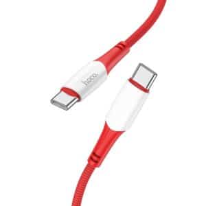 HOCO cable Type C to Type C Power Delivery PD60W 3A Ferry X70 1m red