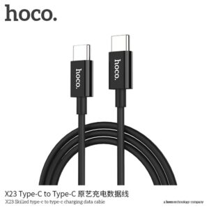 HOCO cable Type C to Type C Skilled Power Delivery charging cable X23 black