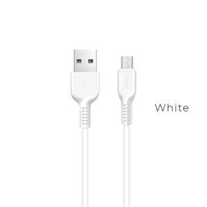 HOCO cable USB - Micro X13 Easy charged charging cable white 1 meter