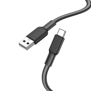 HOCO cable USB  to Type C 3A Jaeger X69 1m black white