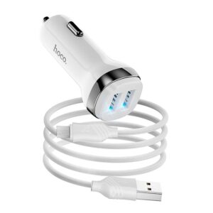 HOCO car charger 2x USB A + cable USB A to Micro 2