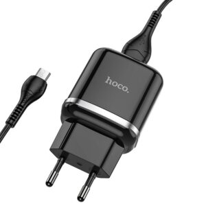 HOCO charger USB 3A QC3.0 Fast Charge Special Single Port with Micro cable N3 black