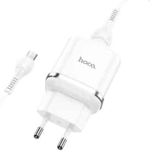 HOCO charger USB 3A QC3.0 Fast Charge Special Single Port with micro cable N3 white