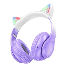 HOCO headphones bluetooth W42 Cat Ear purple grape