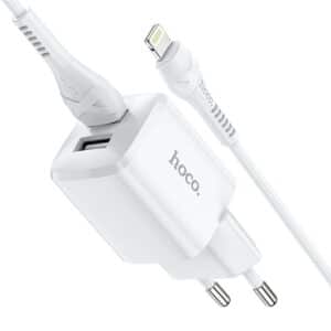 HOCO travel charger 2xUSB + cable for Lightning 8-pin 2