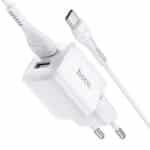 HOCO travel charger 2xUSB + cable for Type C 2