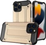 Το καλάθι μου Hybrid Armor Case Tough Rugged Cover for iPhone 13 Pro Max golden 4