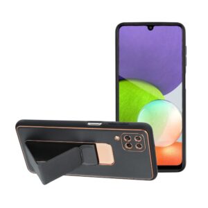 LEATHER Case Kickstand for SAMSUNG Galaxy A13 5G / A04S black