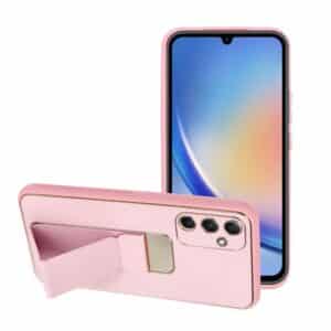 LEATHER Case Kickstand for SAMSUNG Galaxy A34 5G pink