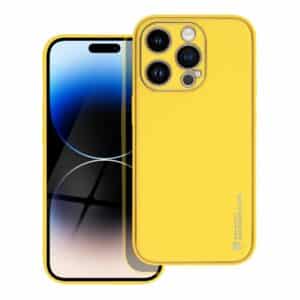 LEATHER Case for IPHONE 14 PRO yellow