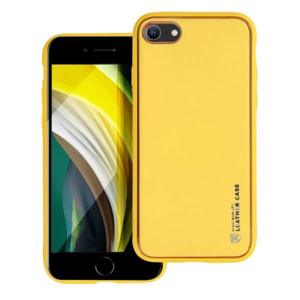 LEATHER Case for IPHONE 7 / 8 / SE 2020 / SE 2022 yellow