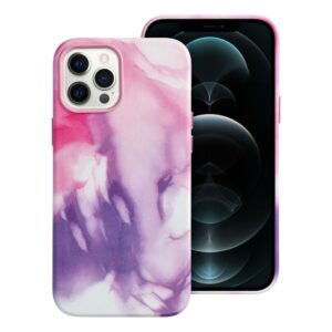 Leather Mag Cover for IPHONE 12 PRO MAX purple splash