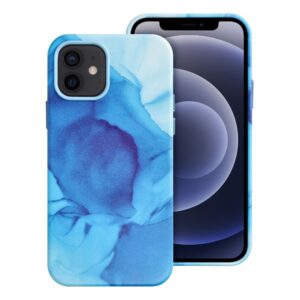 Leather Mag Cover for IPHONE 12 blue splash