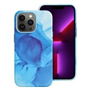 Leather Mag Cover for IPHONE 13 PRO blue splash