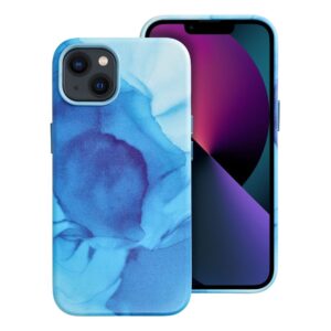 Leather Mag Cover for IPHONE 13 blue splash