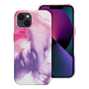 Leather Mag Cover for IPHONE 13 purple splash