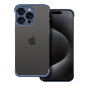 MINI BUMPERS with camera island protection Case for IPHONE 15 PRO MAX blue