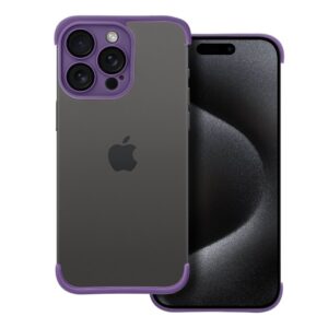 MINI BUMPERS with camera island protection Case for IPHONE 15 PRO MAX dark purple