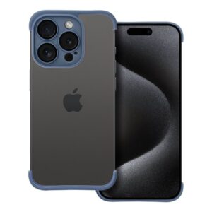 MINI BUMPERS with camera island protection Case for IPHONE 15 PRO blue