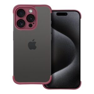 MINI BUMPERS with camera island protection Case for IPHONE 15 PRO cherry