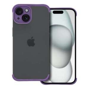 MINI BUMPERS with camera island protection Case for IPHONE 15 dark purple