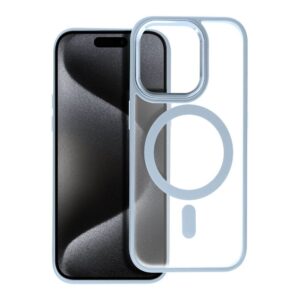Matte Mag Cover case compatible with MagSafe for IPHONE 15 PRO blue