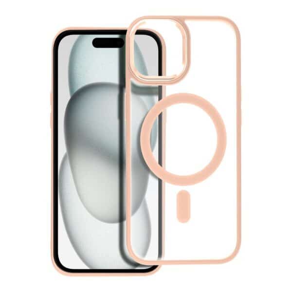 Matte Mag Cover case compatible with MagSafe for IPHONE 15 pink