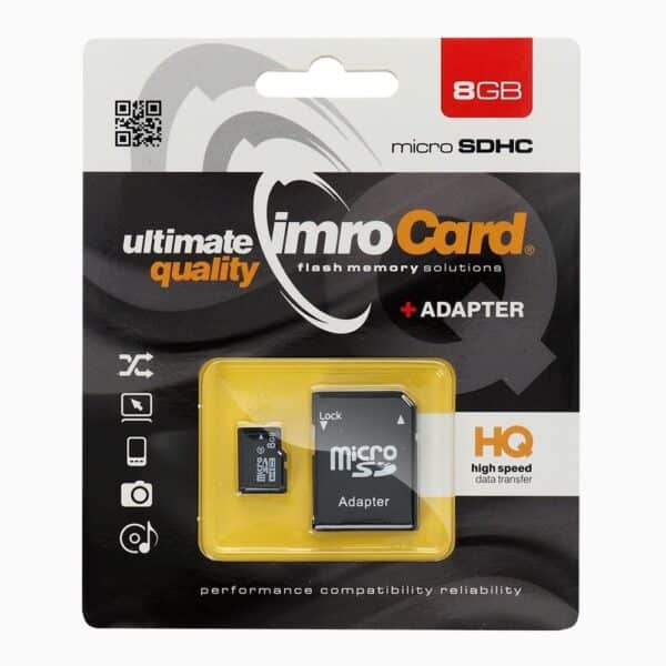 Memory Card Imro microSD 8GB with adapter