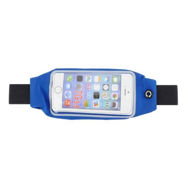 Multifunction waist bag with pockets with window blue