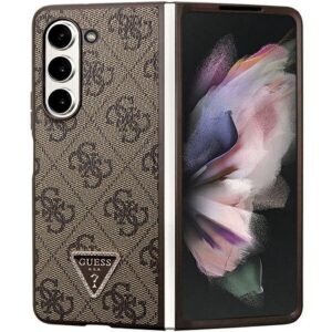 Original faceplate case GUESS GUHCZFD5P4TDPW for Samsung Fold 5 (4G Triangle Strass / brown)
