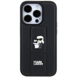 Original faceplate case KARL LAGERFELD KLHCN61GSAKCPK for iPhone 11 (Gripstand Saffiano KC PIN / black)