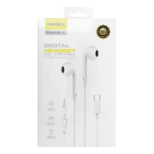PAVAREAL wired earphones with micro Type C PA-M11C white [DAC]