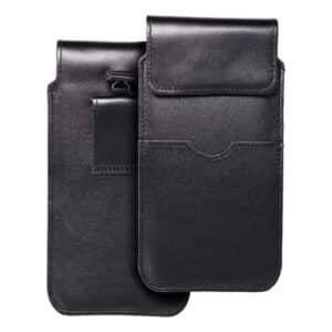 ROYAL - Leather universal flap pocket / black - Size 3XL - HUAWEI MATE 20X