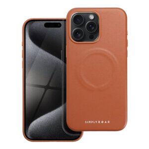Roar Leather Mag Case - for iPhone 15 Pro Max Brown