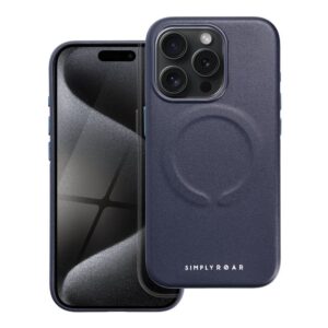 Roar Leather Mag Case - for iPhone 15 Pro   navy