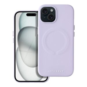 Roar Leather Mag Case - for iPhone 15 purple