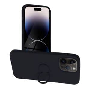 SILICONE RING Case for IPHONE 14 PRO MAX black