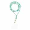 STONE pendant for the phone / cord length 82cm (41cm in the loop) / on neck - turquoise