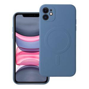 Silicone Mag Cover case compatible with MagSafe for IPHONE 11 blue