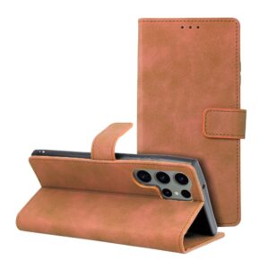 TENDER Book Case for SAMSUNG S23 Ultra brown