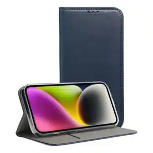 TechWave Smart Leather case for Motorola Moto G73 navy blue