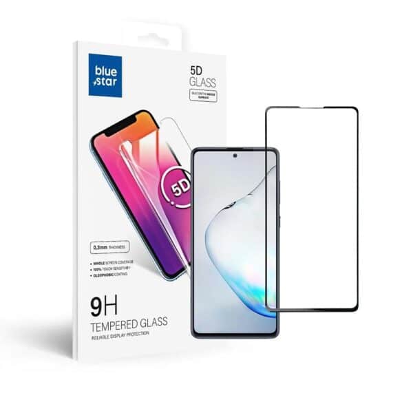 Tempered Glass Blue Star  - SAM Galaxy S10 Lite Full Face (full glue/small size) - black Tempered Glass Blue Star