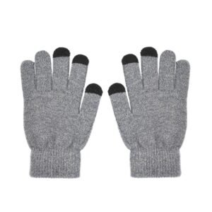 Touch screen gloves TRIANGLE for Woman grey