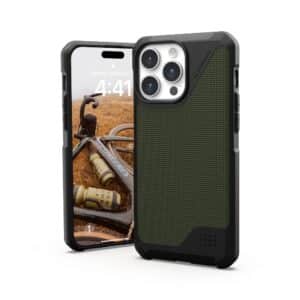(UAG) Urban Armor Gear Metropolis LT case compatible with MagSafe for IPHONE 15 PRO MAX kevlar olive