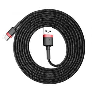 BASEUS cable USB Cafule to Type C 2A CATKLF-U09 3m Red