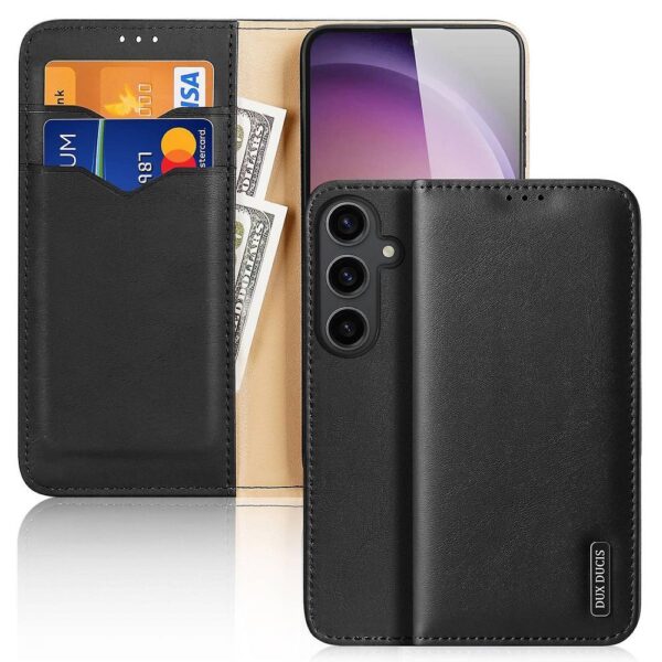 DUX DUCIS Hivo - Leather Wallet Case for Samsung Galaxy S24 Plus black
