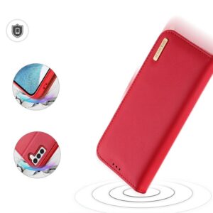 DUX DUCIS Hivo - Leather Wallet Case for Samsung Galaxy S24 Plus red